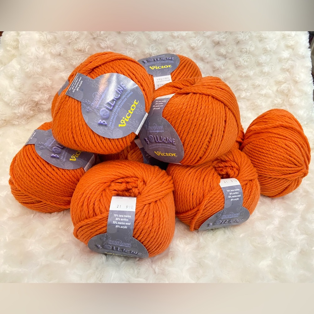 NEW Yarn 🧶 10 Skeins Bollicine Victor in Orange
